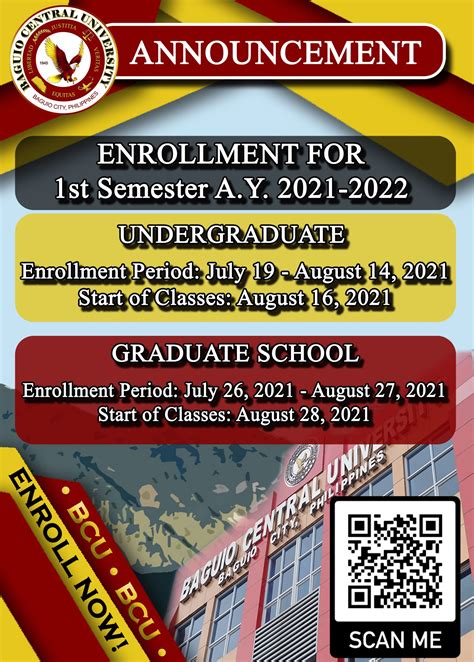 Enrollment for 1st Semester A.Y. 2021.